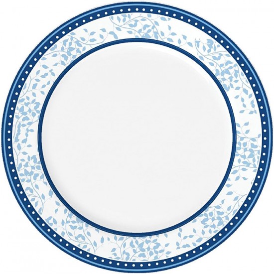 Prato Raso 25cm Capri Secret Garden Azul Porcelana Germer